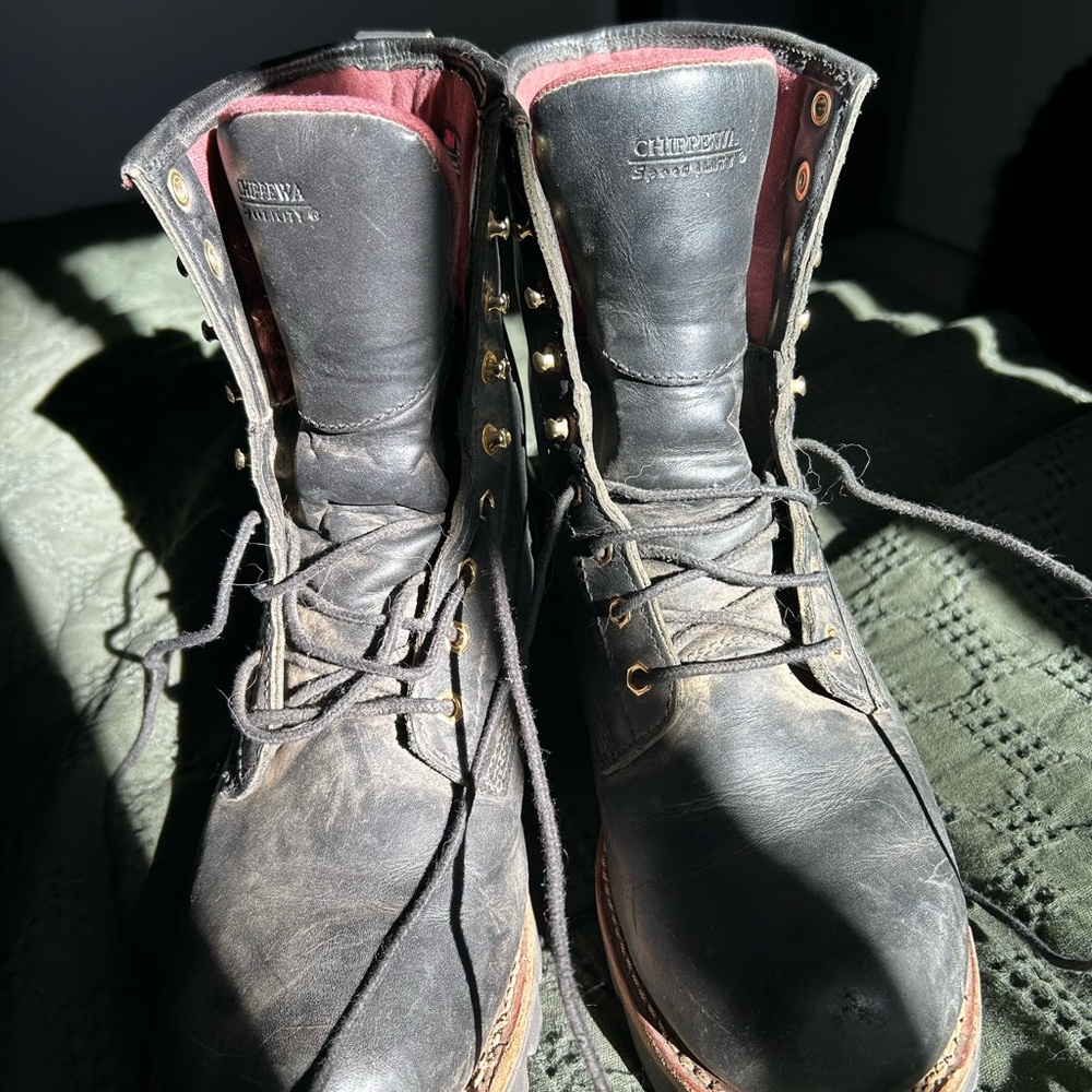 3M Thinsulate Black Leather Men's Boots